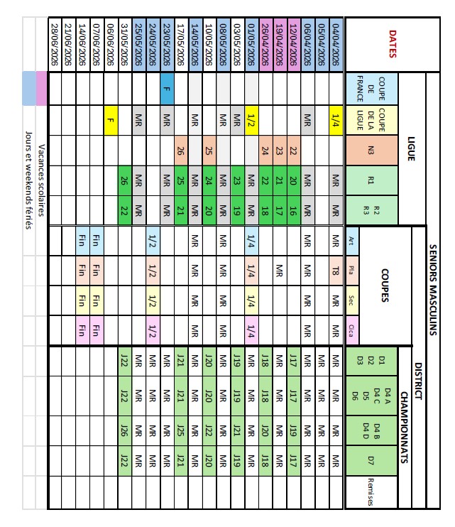 calendrier general seniors p2 25 26